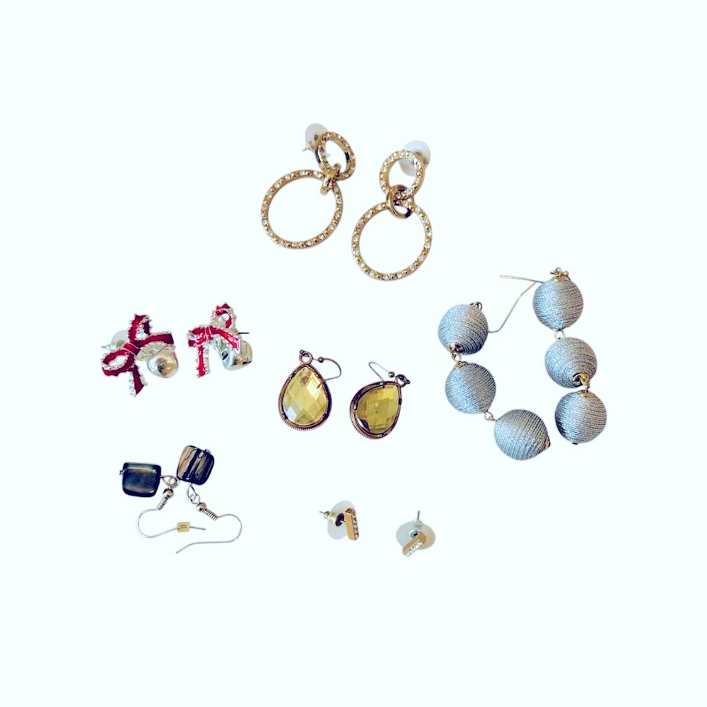 Bauble Bar Earring Jewelry LOT Holiday Studs Dangle Statement Gold Silver